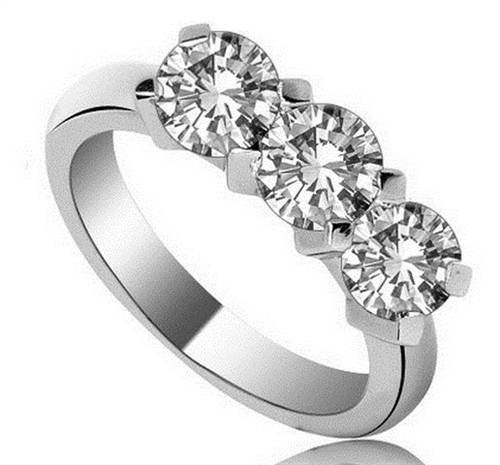 Traditional Round Diamond Trilogy Ring Image