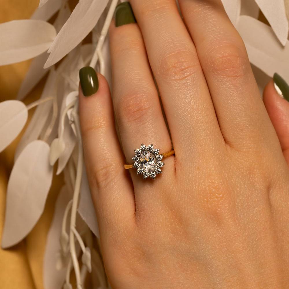 Oval Diamond Designer Engagement Ring P