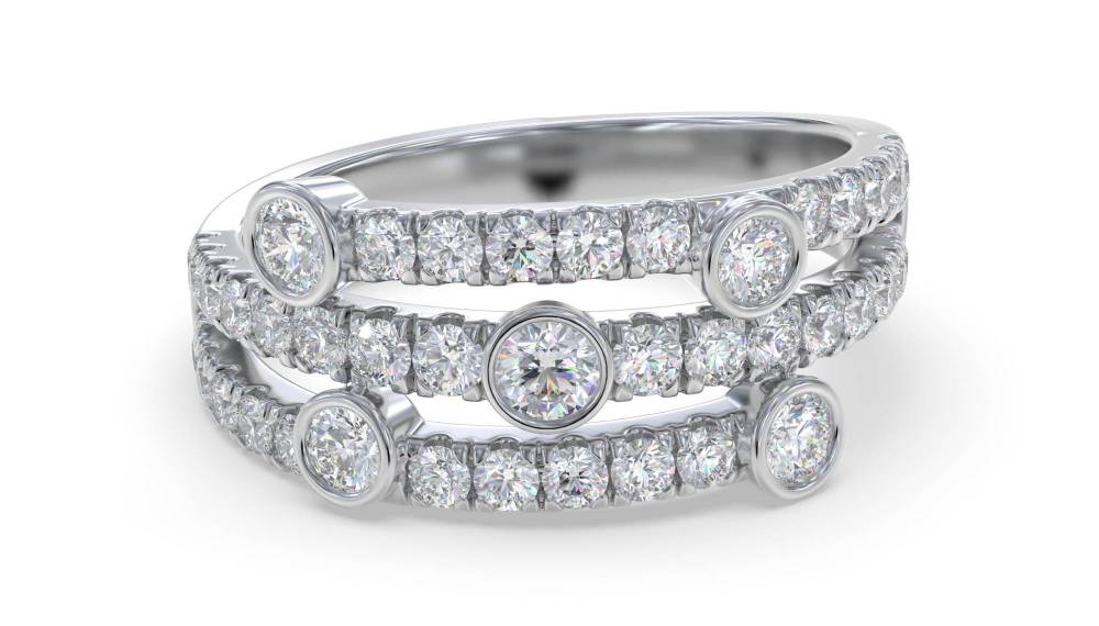 0.90ct Round Diamond Dress Ring W