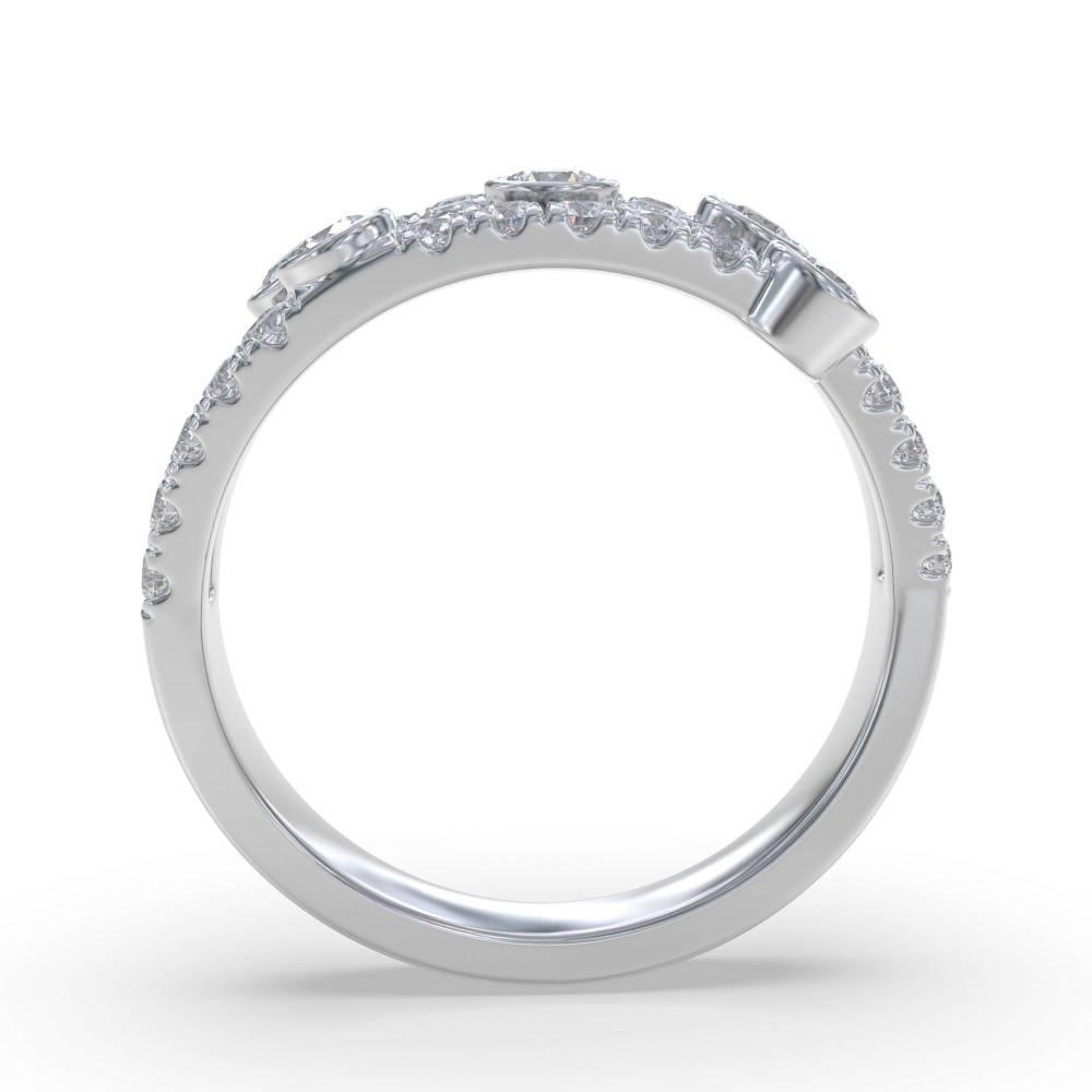 0.90ct Round Diamond Dress Ring W