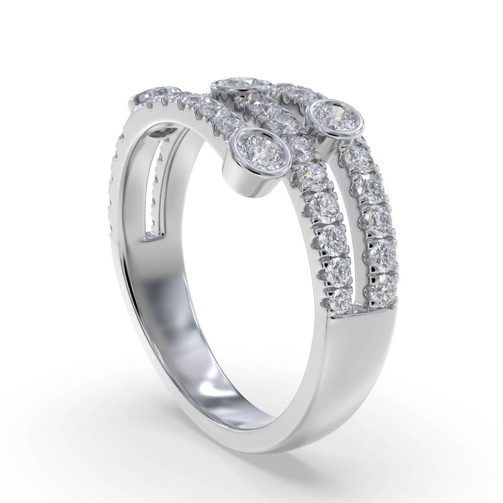 0.90ct Round Diamond Dress Ring W