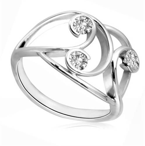 0.30ct Round Diamond Dress Ring W