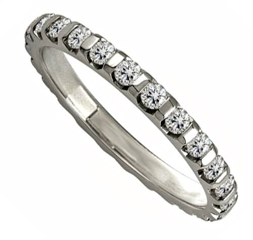 0.85 VS/EF 2.5MM Elegant Round Diamond Full Eternity Ring