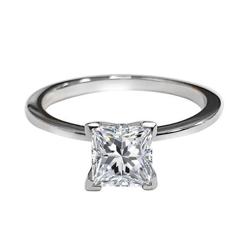 1.01ct SI2/G Princess Solitaire Engagement Ring