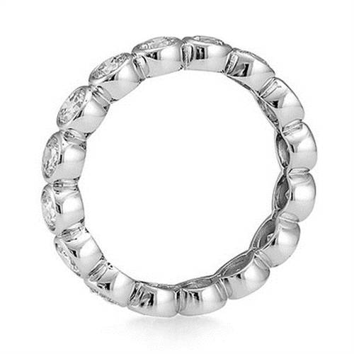 Modern Round Diamond Full Eternity Ring set in Platinum