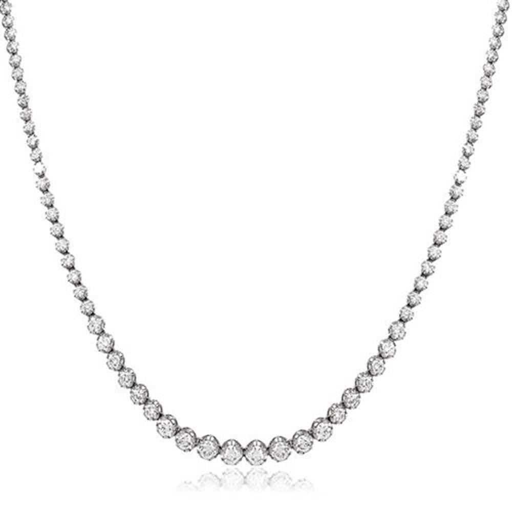 10.00ct Round Diamond Tennis Necklace set in White Gold