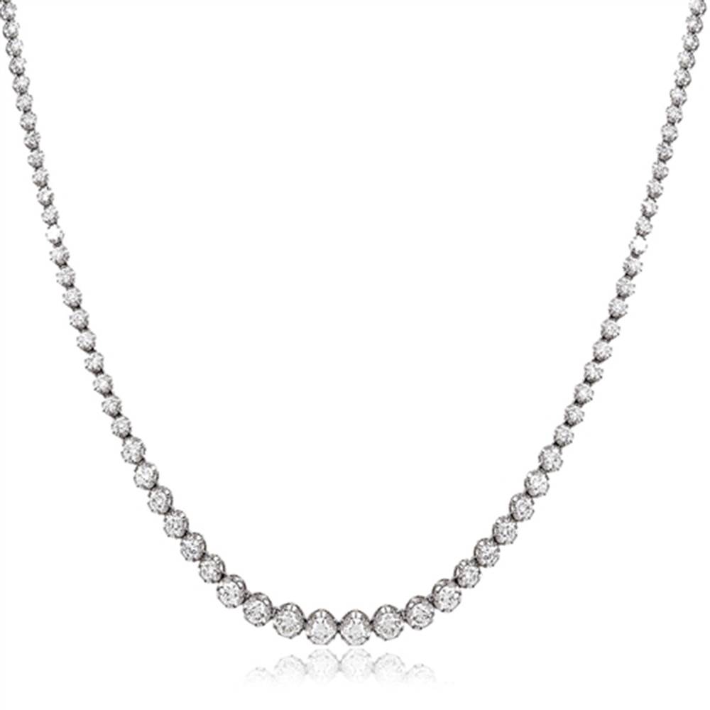 Graduated Round Diamond Tennis Necklace W