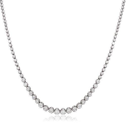 10.00ct Round Diamond Tennis Necklace W