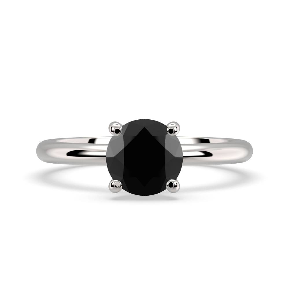 Black Diamond Solitaire Ring P