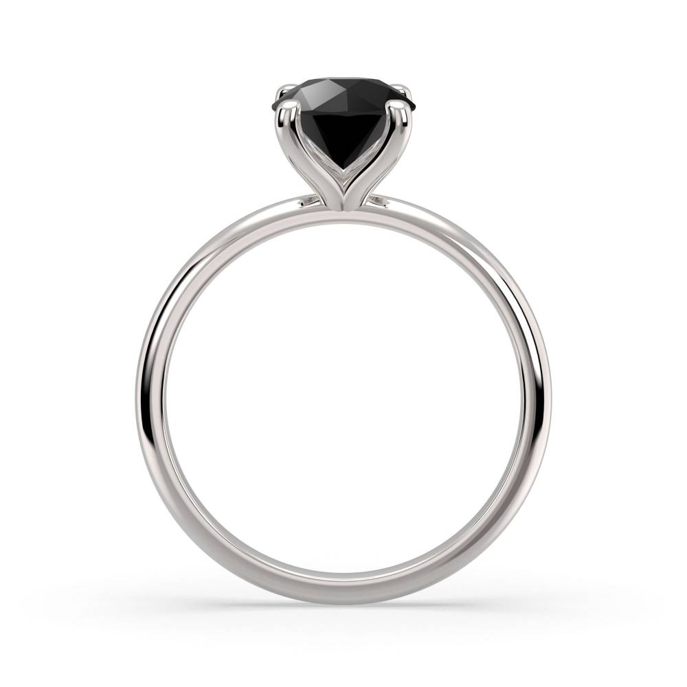 Black Diamond Solitaire Ring P