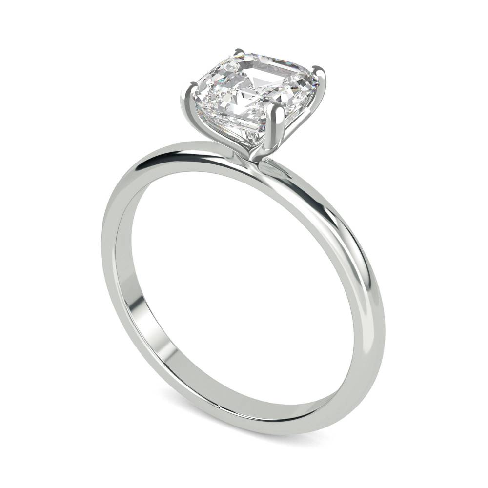 Asscher Diamond Engagement Ring P