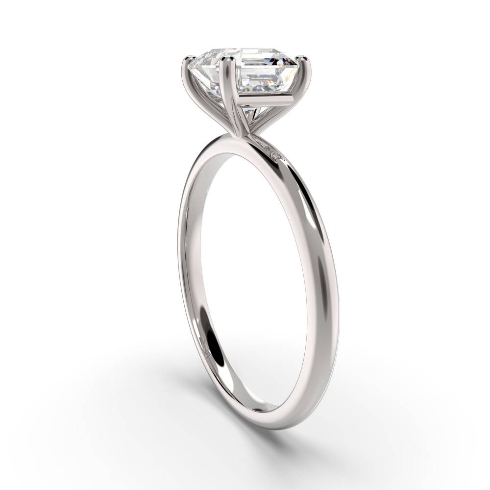 Asscher Diamond Engagement Ring P