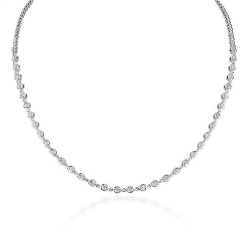 2.00ct VS/FG Round Diamond Single Row Alernating Necklace W