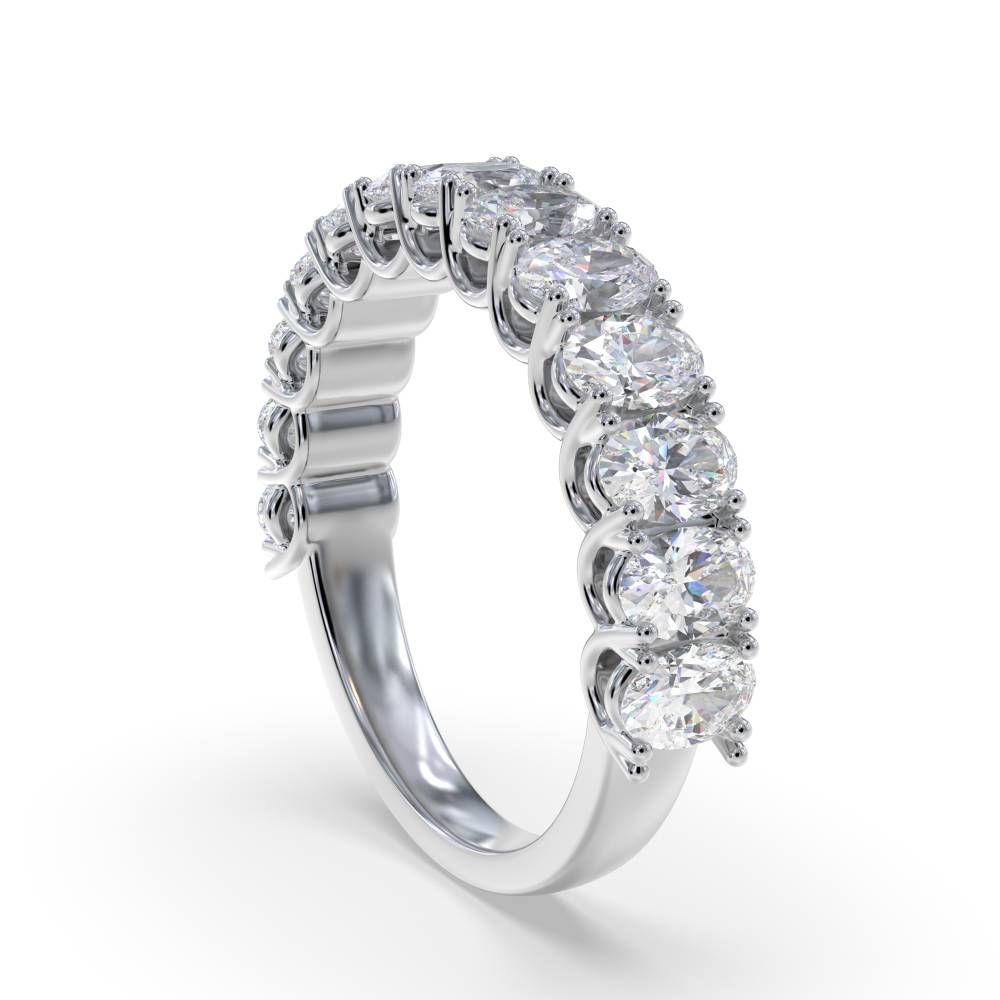 1.10Ct Oval 13 Stone Diamond Ring W