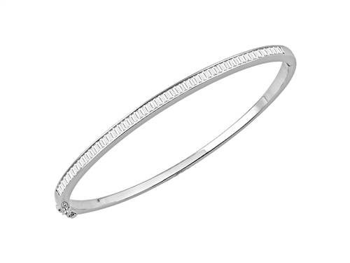 1.00ct VS/EF Elegant Baguette Diamond Set Bangle W