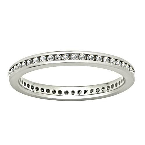 2.5mm Elegant Round Diamond Full Eternity Ring W