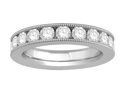 2.50ct Elegant Round Diamond Full Eternity Ring P