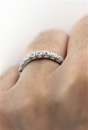 1.00ct Elegant Princess Diamond Full Eternity Ring W