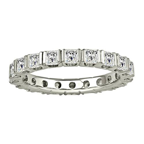 2.00ct Elegant Princess Diamond Full Eternity Ring W