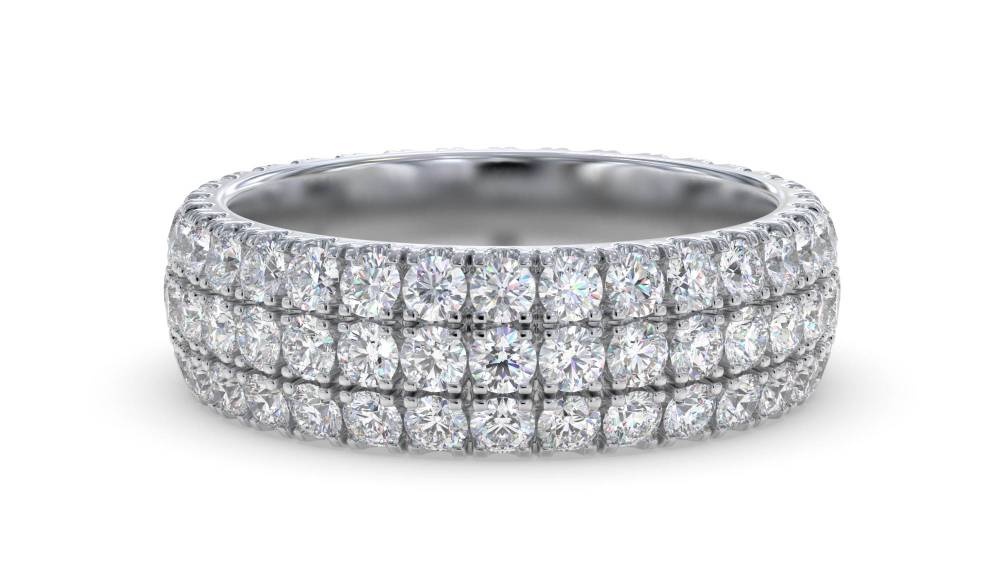 2.75ct Elegant Round Diamond Multi Row Dress Ring W