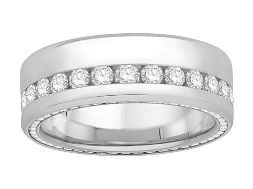 1.00ct Round Diamond Full Eternity Ring set in White Gold