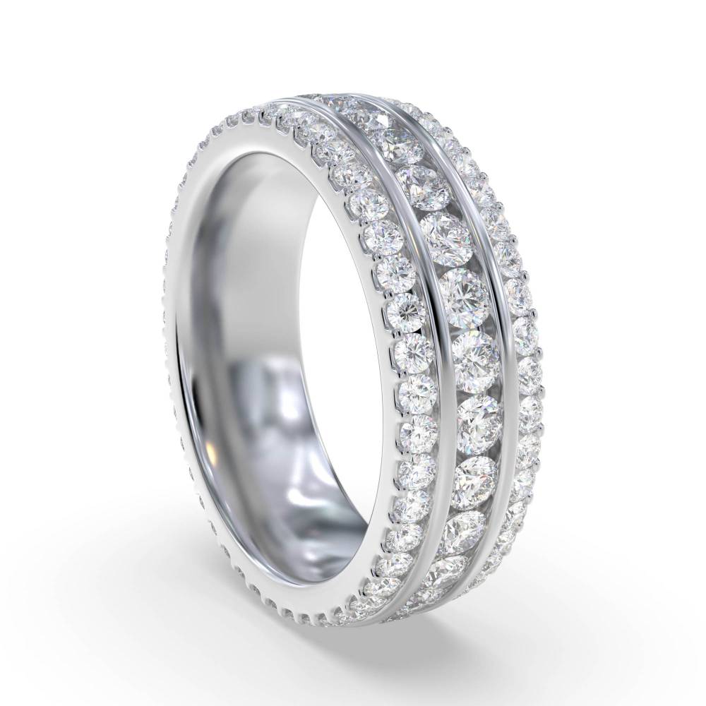 2.00ct Elegant Round Diamond Multi Row Dress Ring W