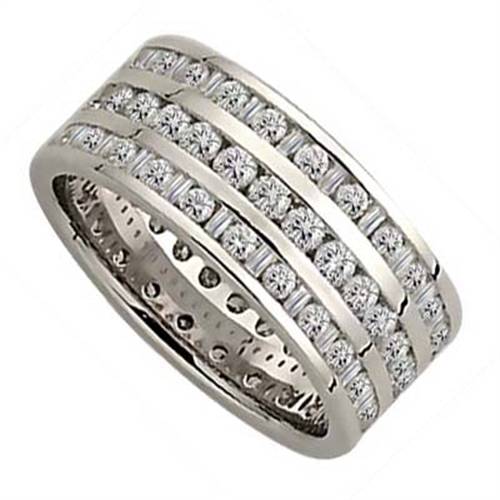 2.00ct Triple Row Diamond Full Eternity/Dress Ring W