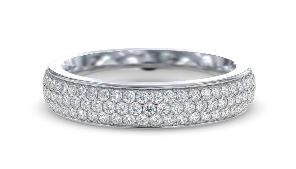 1.40ct Elegant Round Diamond Multi Row Dress Ring W