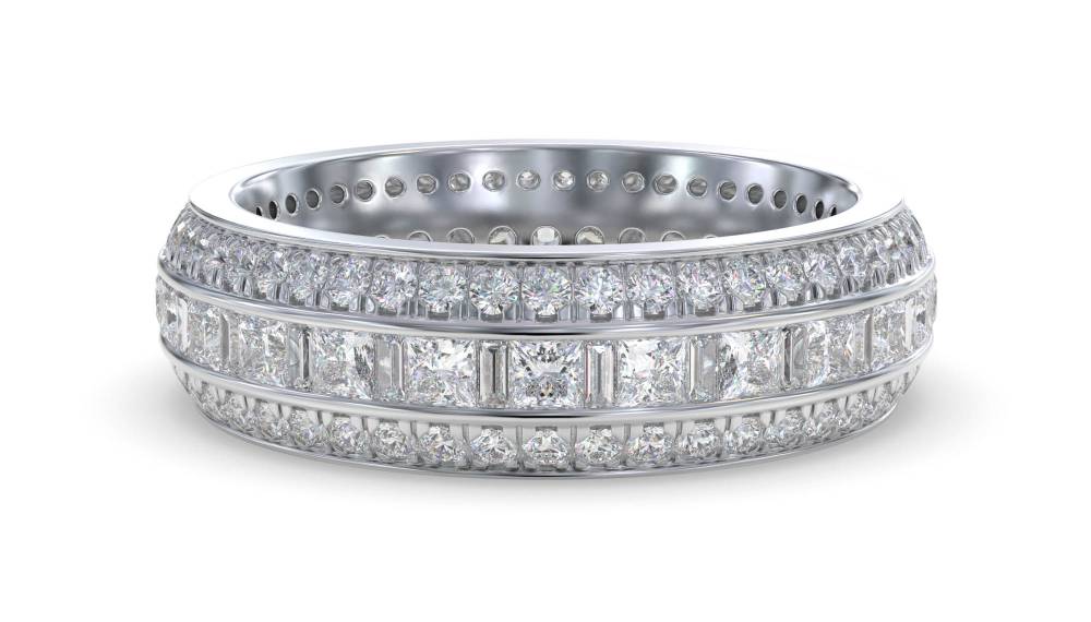 1.25ct Elegant Round Diamond Multi Row Dress Ring W