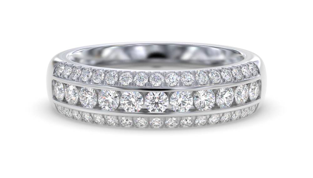 0.50ct Elegant Round Diamond Multi Row Dress Ring W