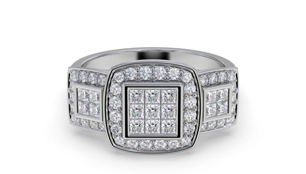 Designer Halo Diamond Cluster Ring W