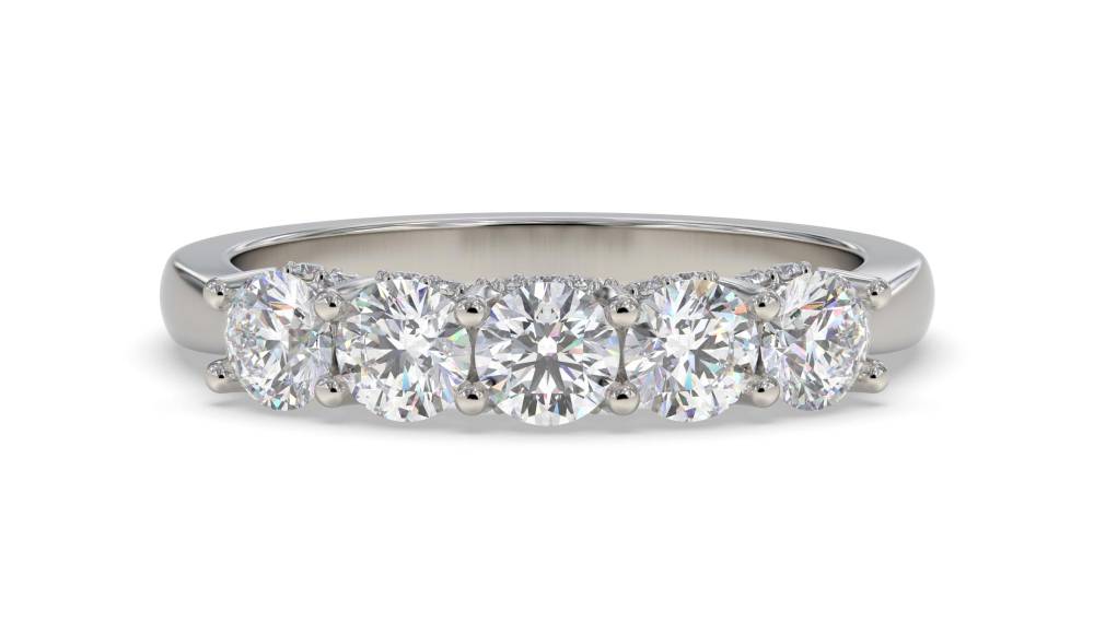 0.75ct Elegant Round Diamond Eternity Ring P