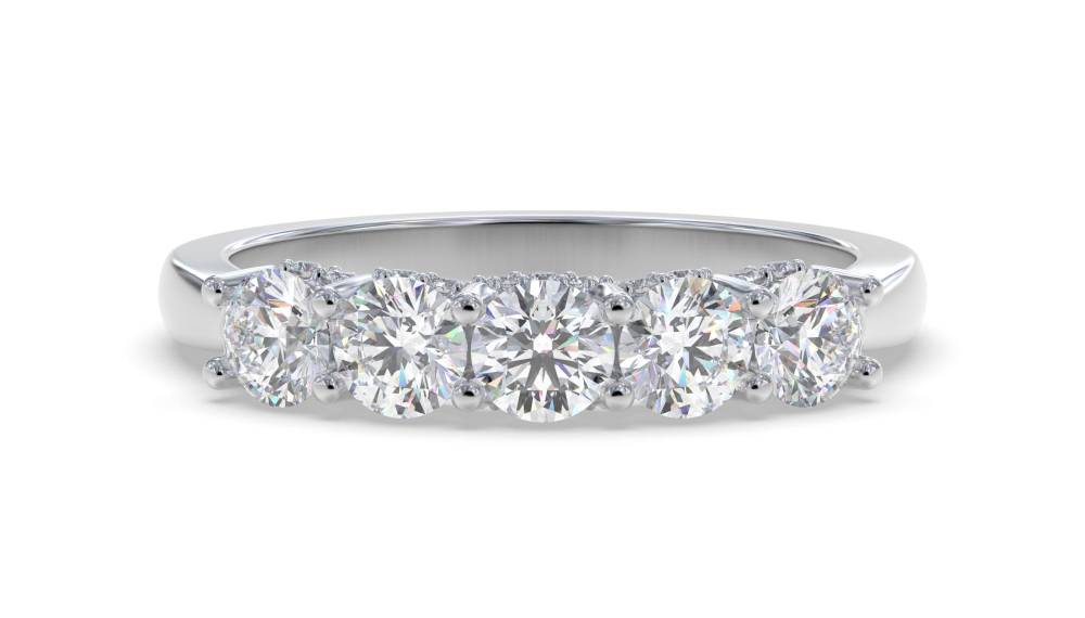 0.75ct Elegant Round Diamond Eternity Ring W