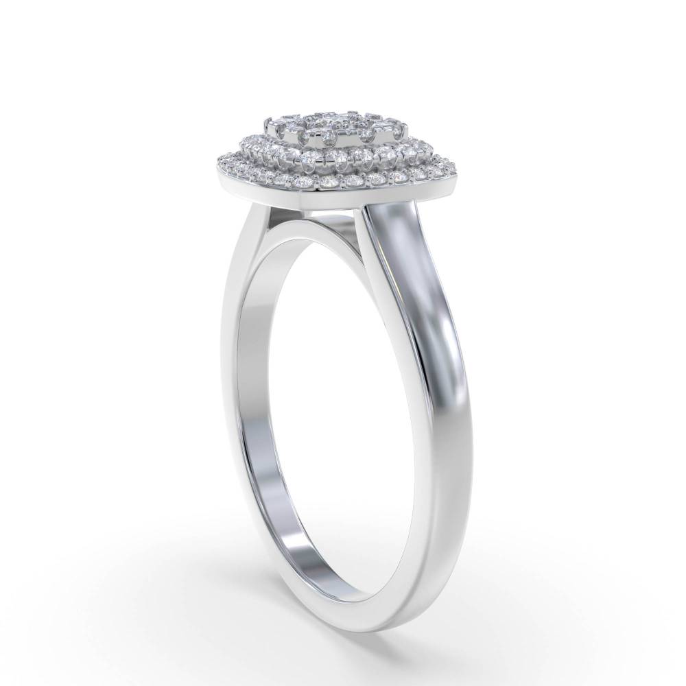 0.35ct VS/FG Round Diamond Cluster Ring W