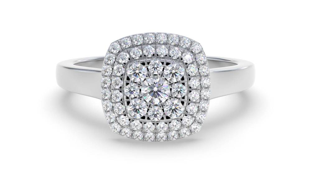 0.35ct VS/FG Round Diamond Cluster Ring W