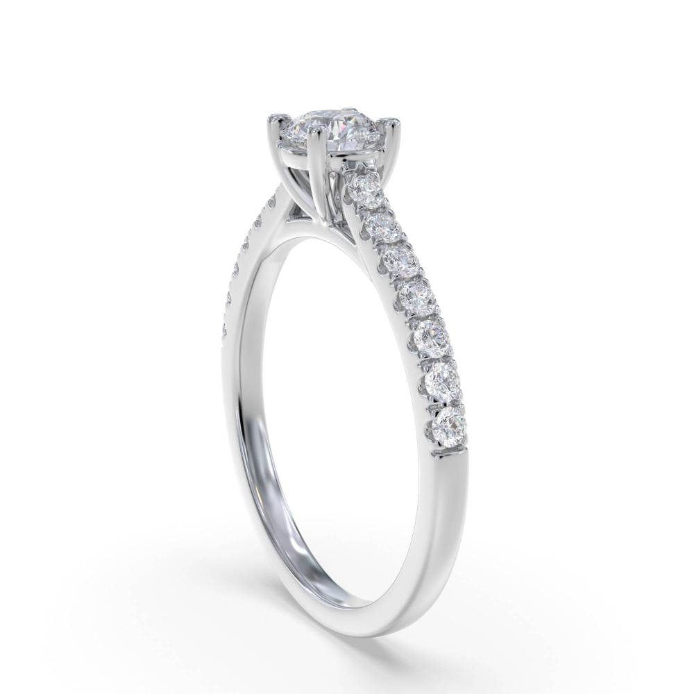 0.45ct SI/H Round Diamond Cluster Ring W