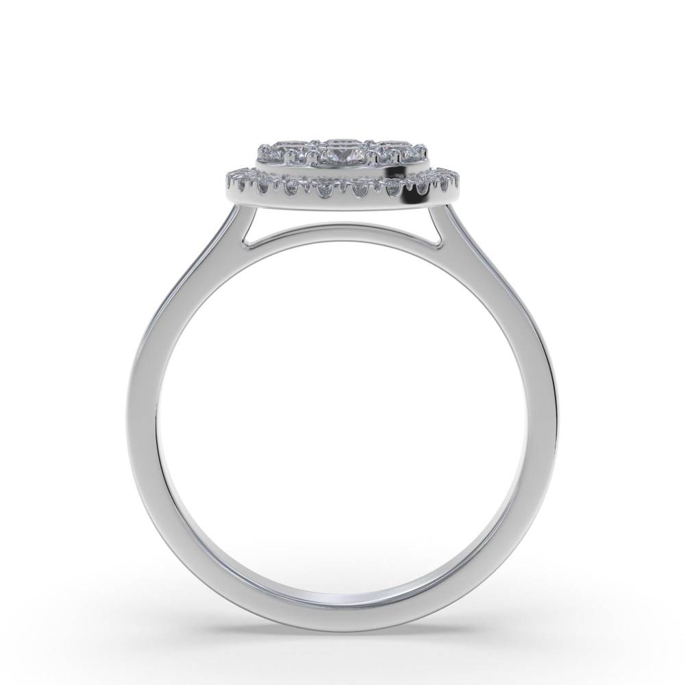 0.50ct Elegant Round Diamond Cluster Ring W