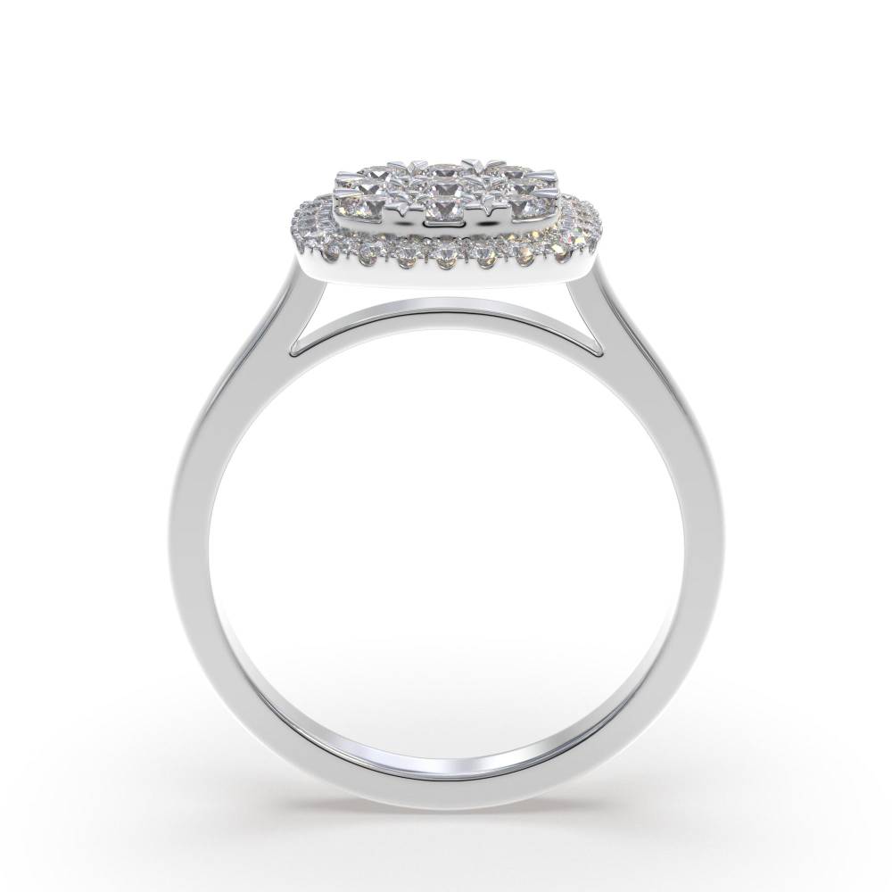 0.50ct Elegant Round Diamond Cluster Ring W