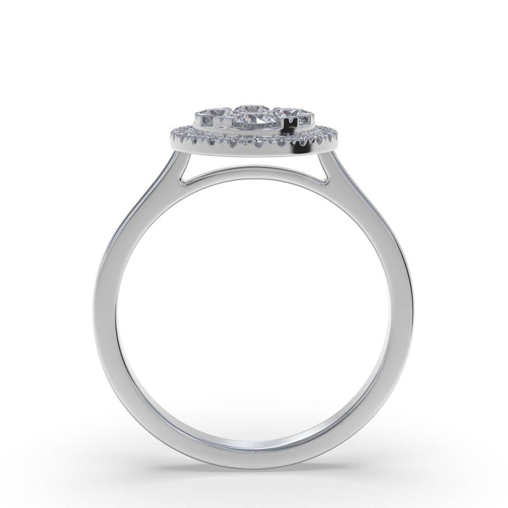 0.50ct Elegant Round Diamond Cluster Ring W