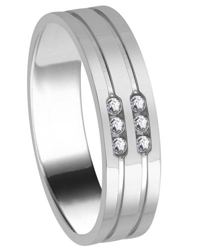 5.5mm Mens Round Diamond Ring W