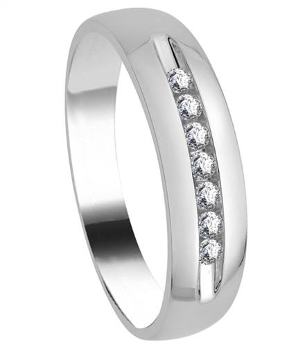 6mm Mens Round Diamond Ring W