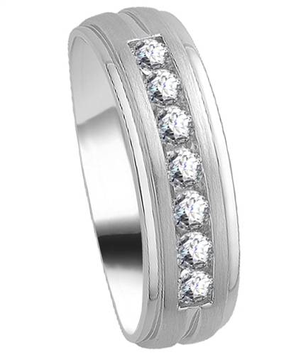 6.5mm Mens Round Diamond Ring W