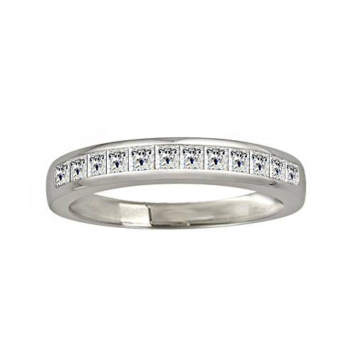 3mm Elegant Princess Diamond Eternity Ring P