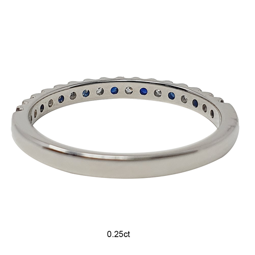 2mm Blue Sapphire And Diamond Eternity Ring P