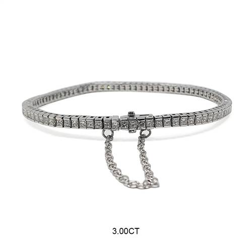 Unique Princess Diamond Tennis Bracelet P