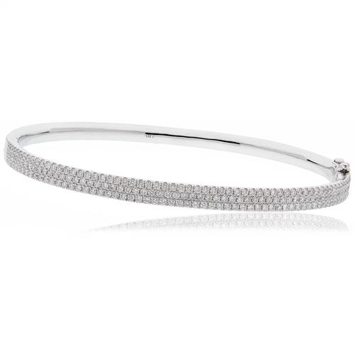 1.60ct VS/FG Round Cut Pave Set Bangle W