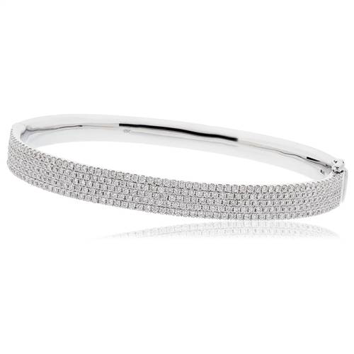 2.65ct VS/FG Round Cut Pave Set Bangle W