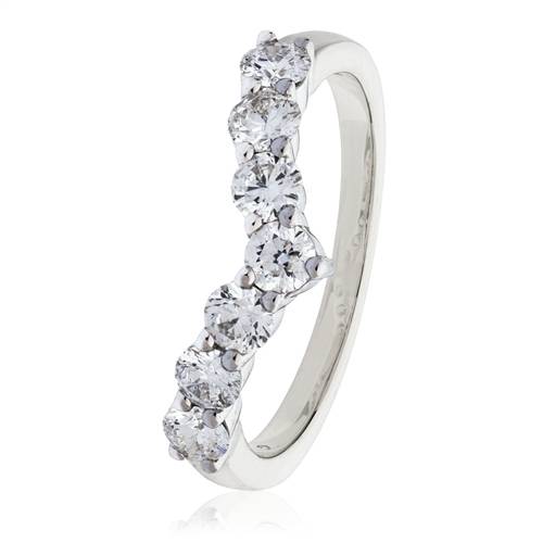 1.00ct VS/FG Round 7 Stone Diamond Ring W