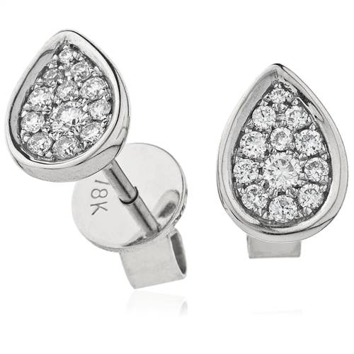 0.20ct Classic Round Diamond Cluster Earrings P
