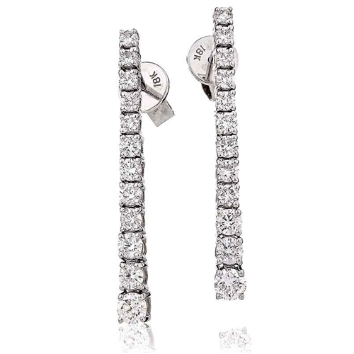 1.20ct Modern Designer Round Diamond Drop Earrings W